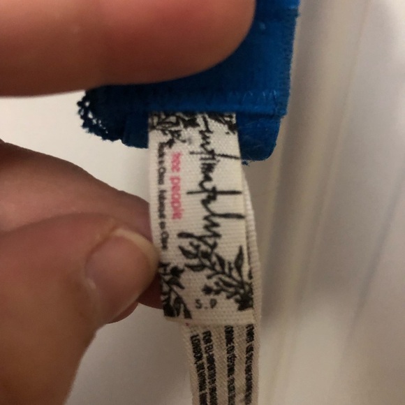 Free People Lace Cobalt Blue bralette sz S - Picture 4 of 4